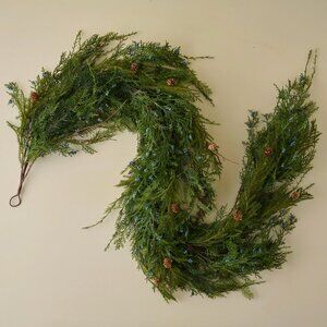 Magnolia Real Touch Juniper Berry Pine Garland - 72" - NWOT